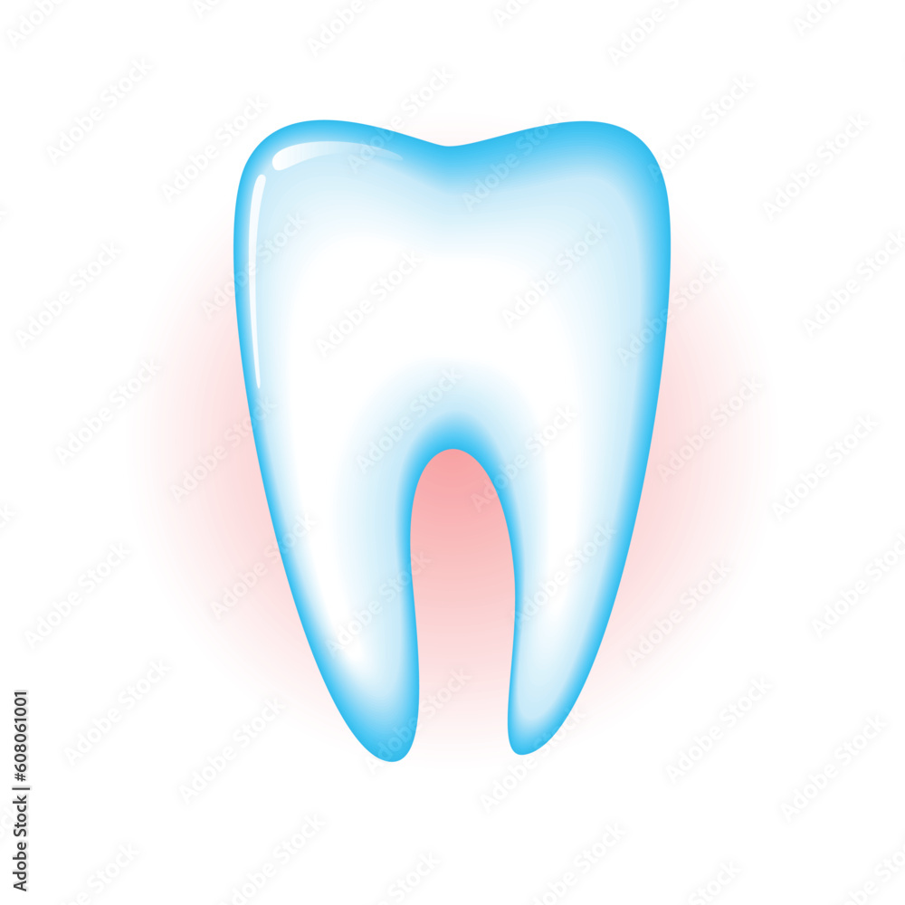 Sick tooth isolated on a white background. Vector illustration Sick tooth isolated on a white background. Vector illustration