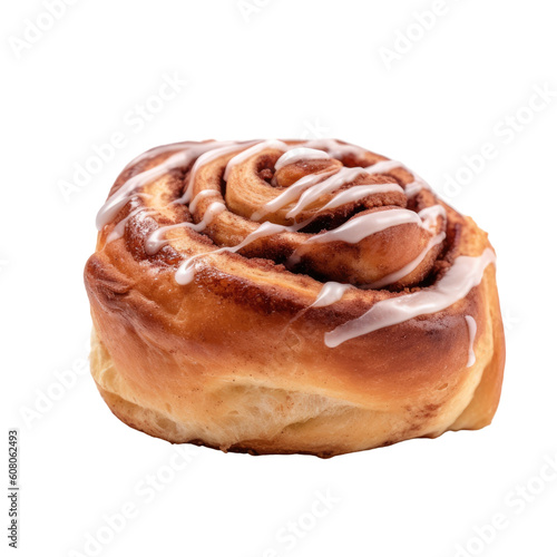 cinnamon roll isolated on a transparent background