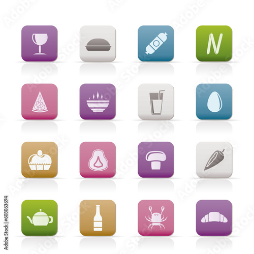 shop, food and drink icons - vector icon set 2