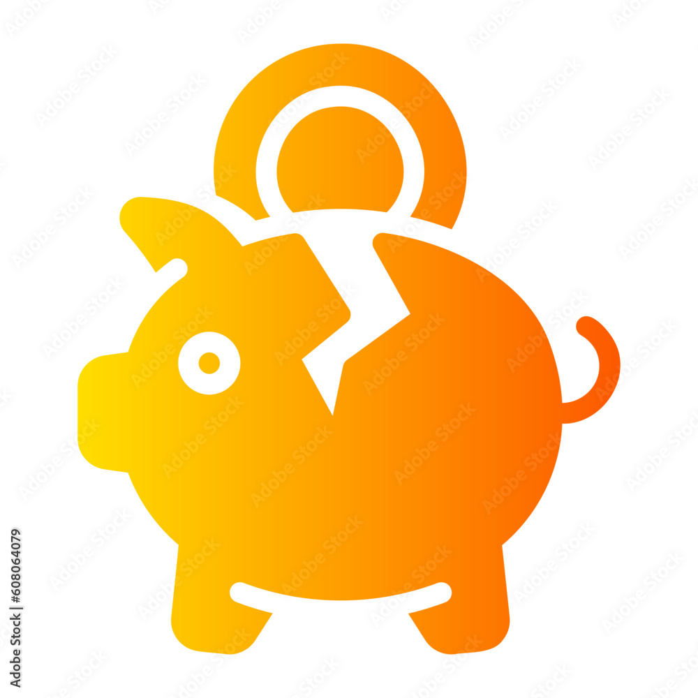 piggy bank Gradient icon piggy bank Gradient icon