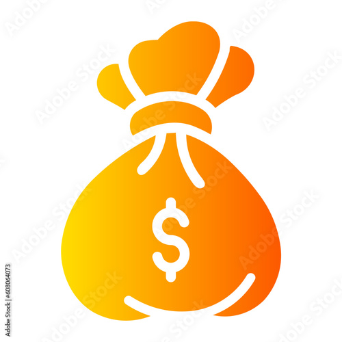money bag Gradient icon