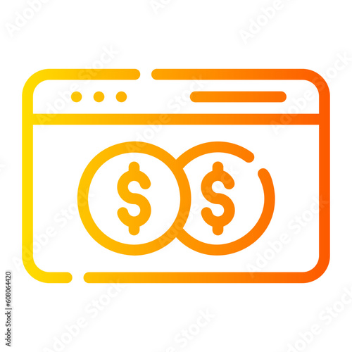 money laundering Line Gradient Icon