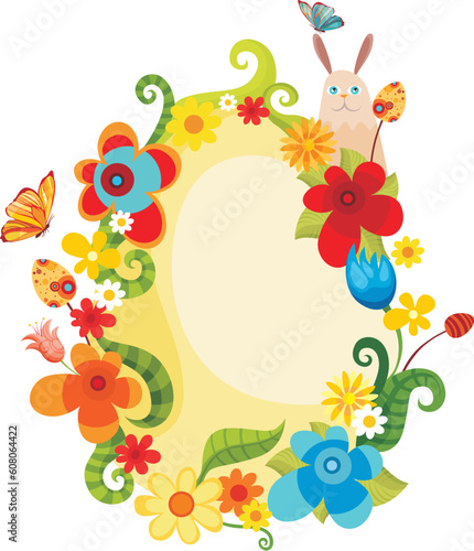 vector illustration of a cute easter card