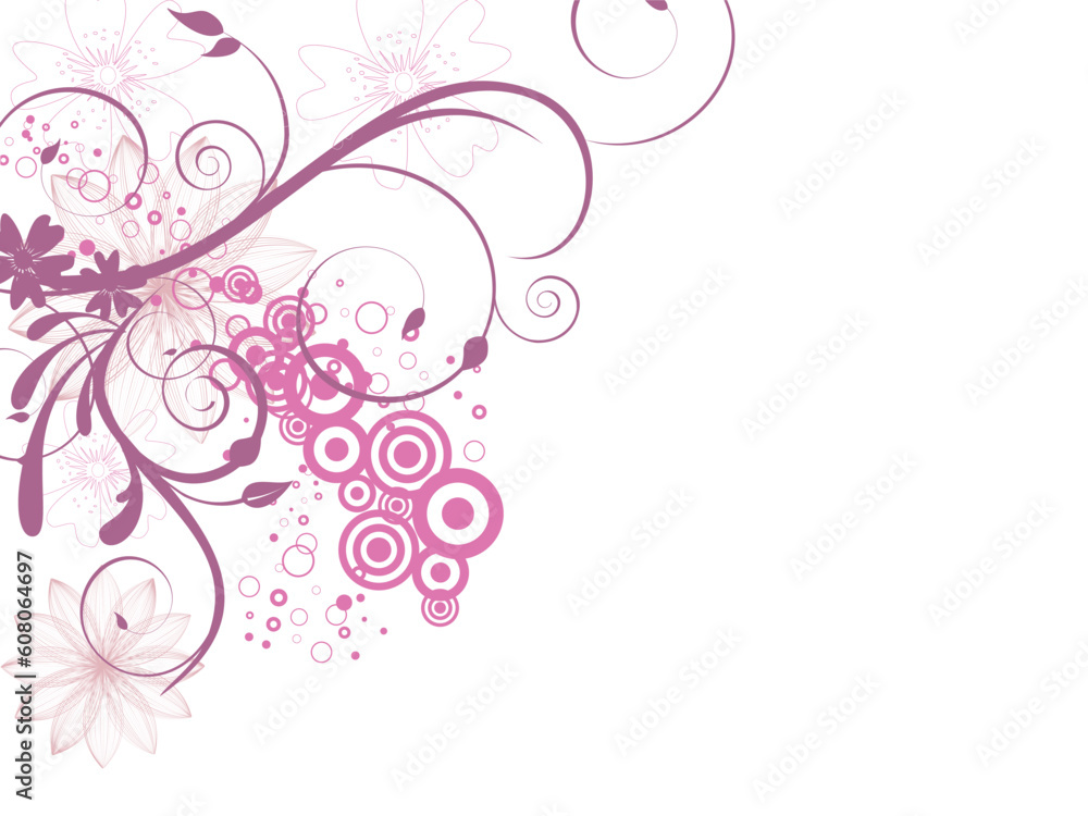 vector eps10 illustration of floral elements and circles vector eps10 illustration of floral elements and circles