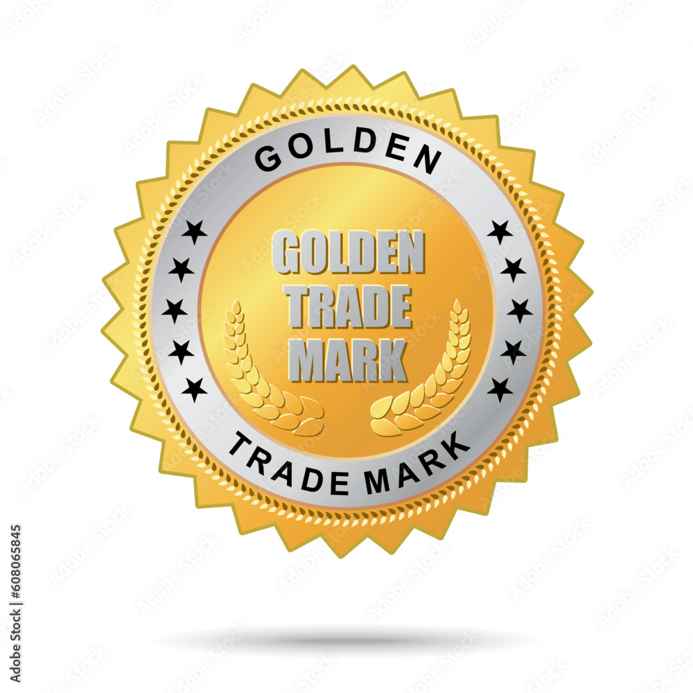 Vector golden badge named Vector golden badge named