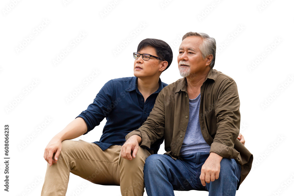 Asian father and son Asian father and son