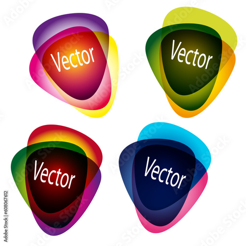 Set of multicolor picks. Abstract vector illustration.