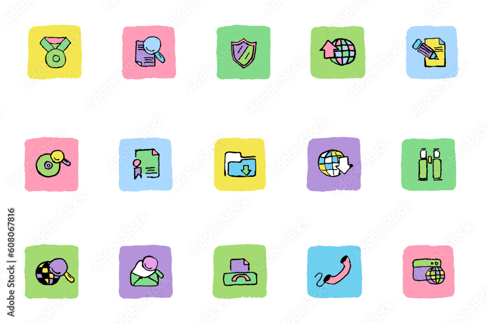 Internet icons  Fresh color