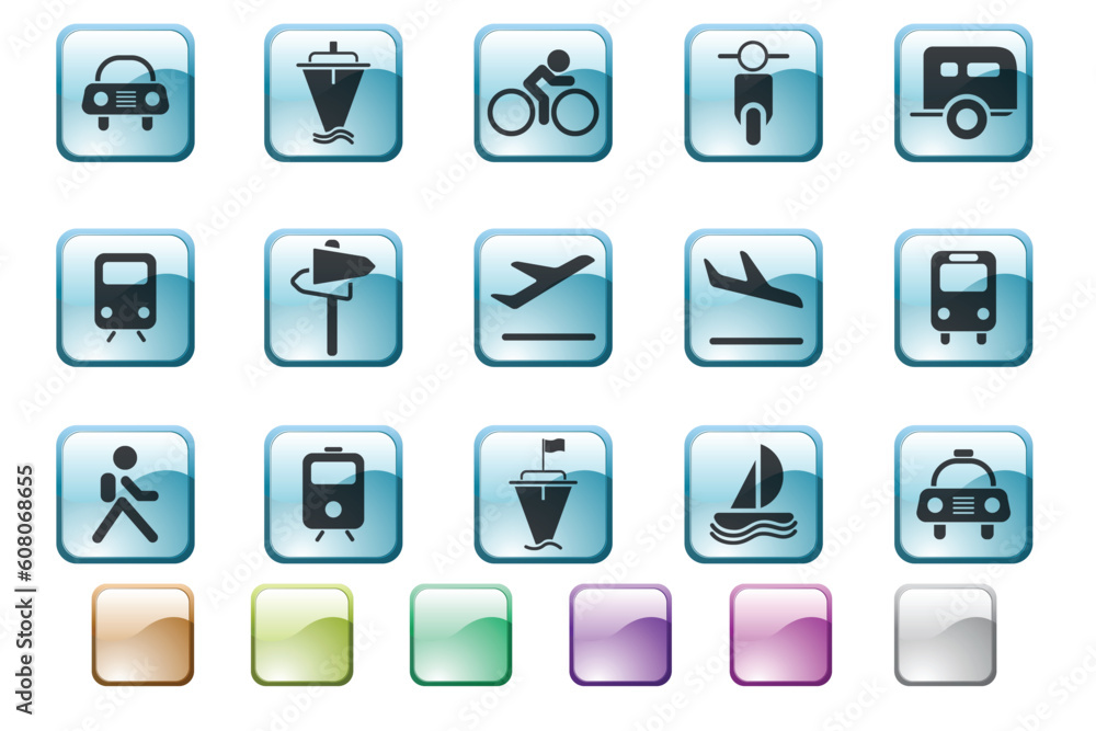 Transportation and Vehicle icons Transportation and Vehicle icons