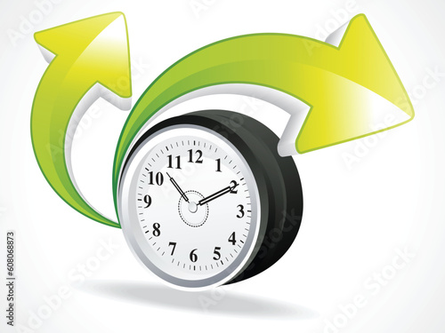 clock with arrows vector illustration