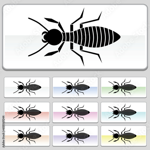 Set of 10 web buttons - termite.