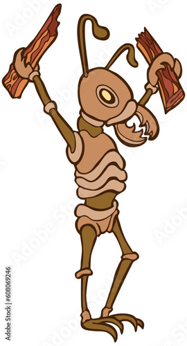 Cartoon image of a termite that enjoys eating wood.