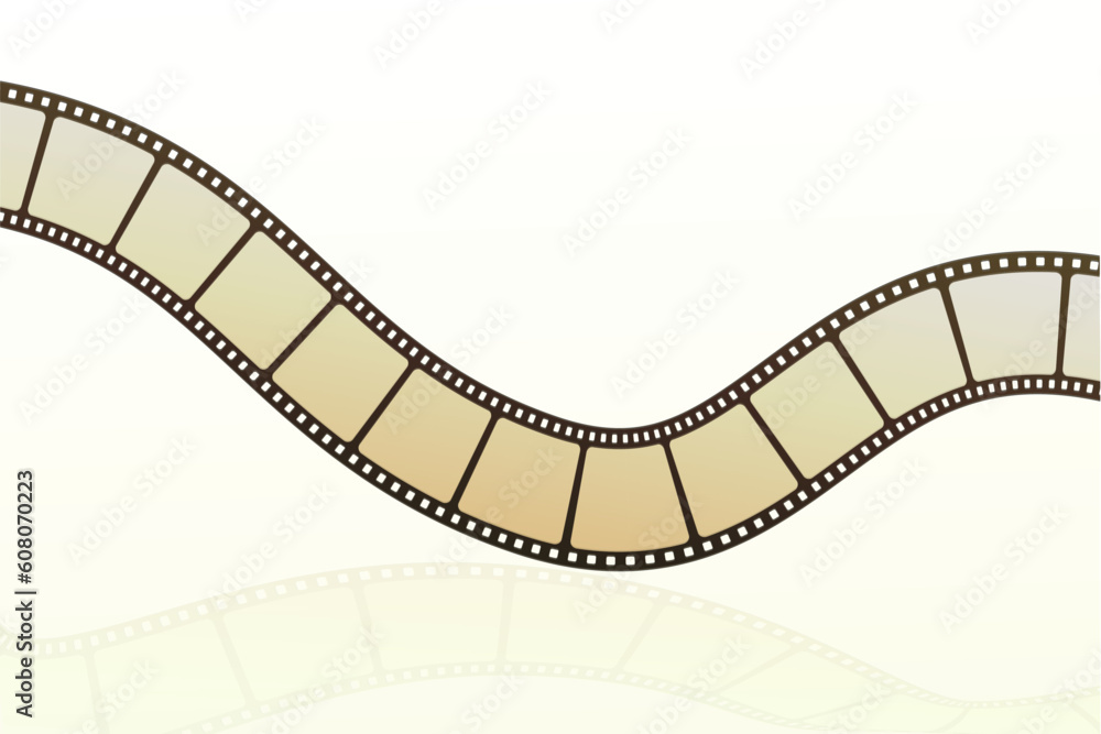illustration of vector film strip on isolated background