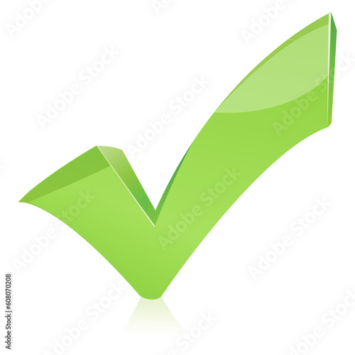 green check mark isolated on white