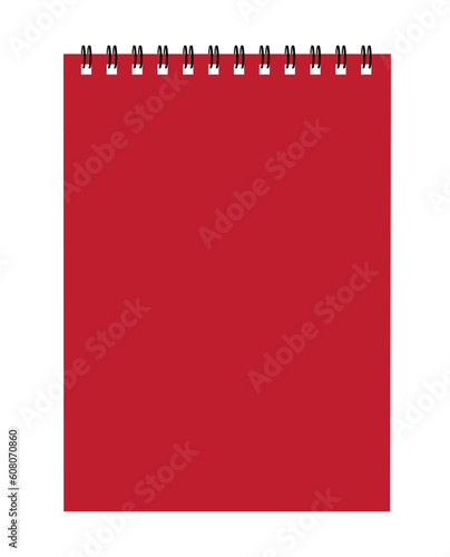 Notebook red cover for your design