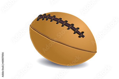 illustration of rugby ball on isolated background