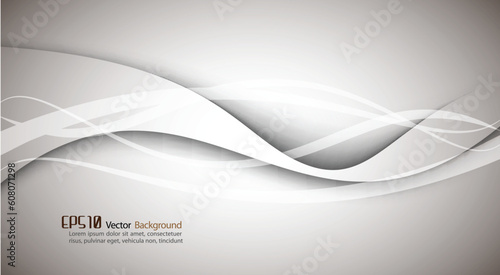 Abstract Clean Vector Wave Background - AI10 Compatible EPS Format