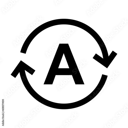 Auto stop start icon vector  automatically switch off car engine sign for graphic design, logo, website, social media, mobile app, UI