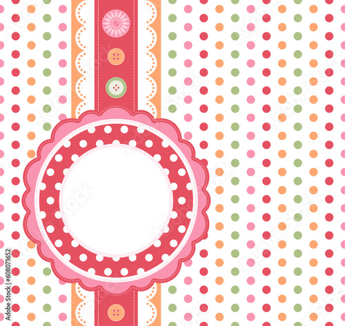 Polka dot design frame