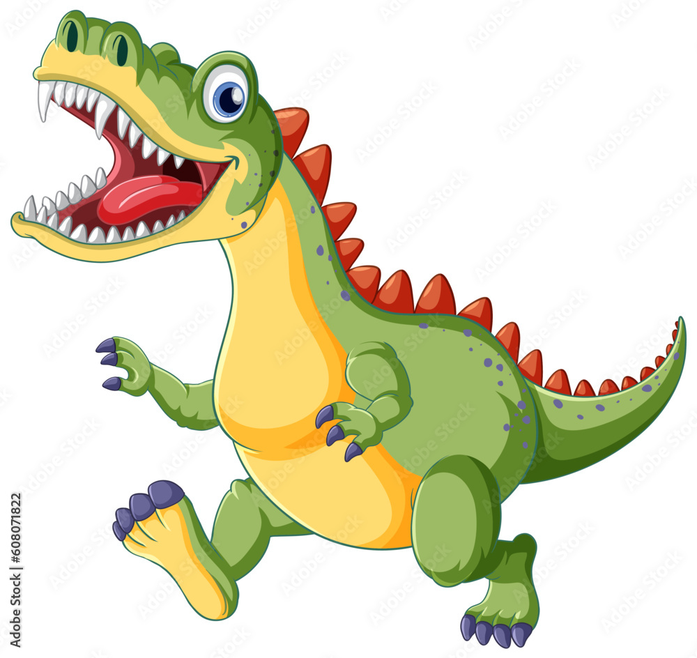 Fototapeta premium Fairy tail dinosaur cartoon character