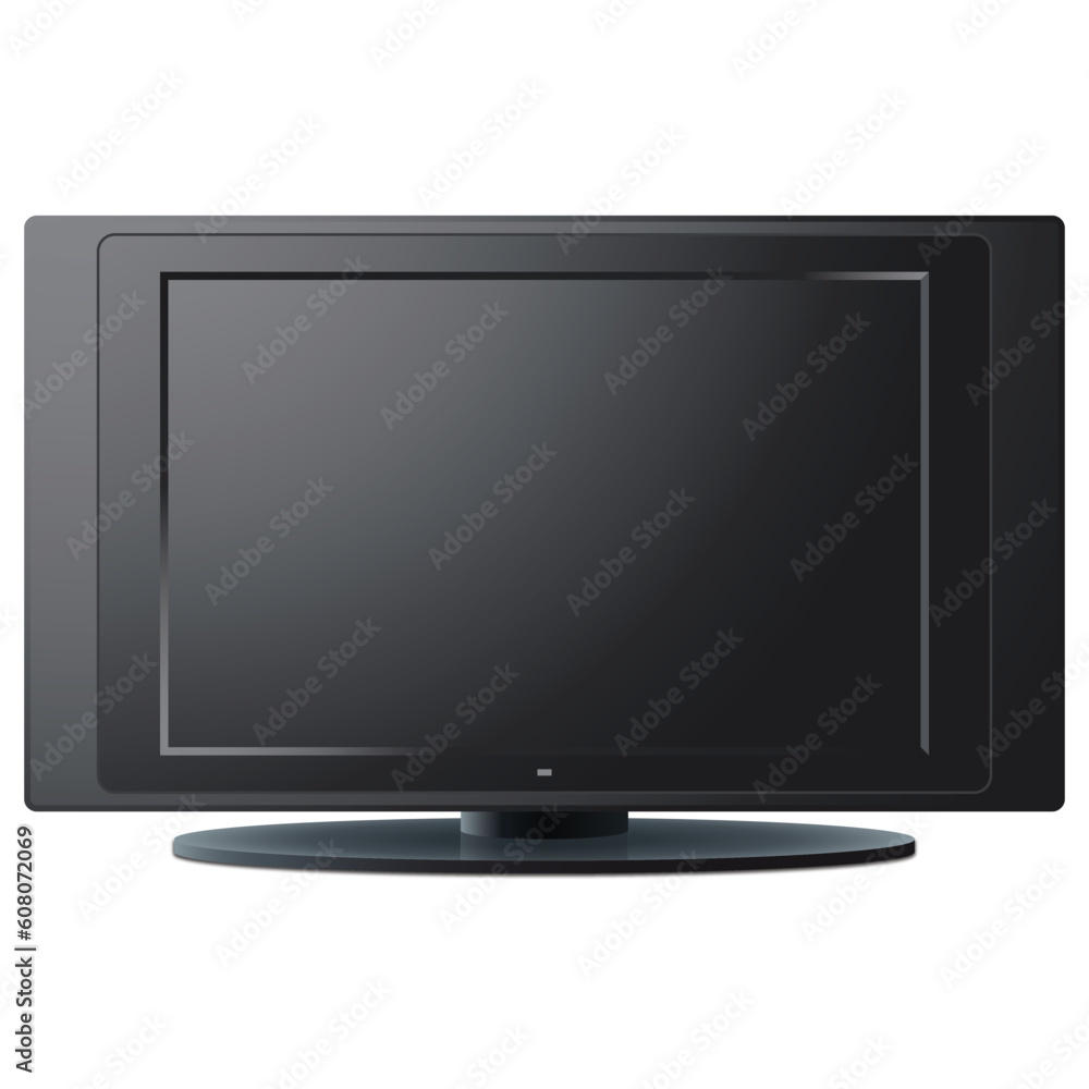 Modern LCD TV set over a white background. Modern LCD TV set over a white background.