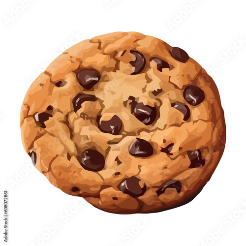 Homemade chocolate chip cookie, a sweet indulgence