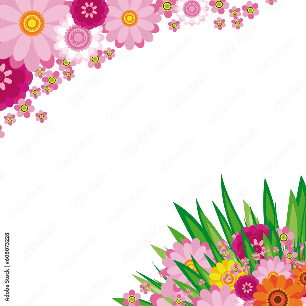 Easter Floral background - an illustration for your design project. Easter Floral background - an illustration for your design project.