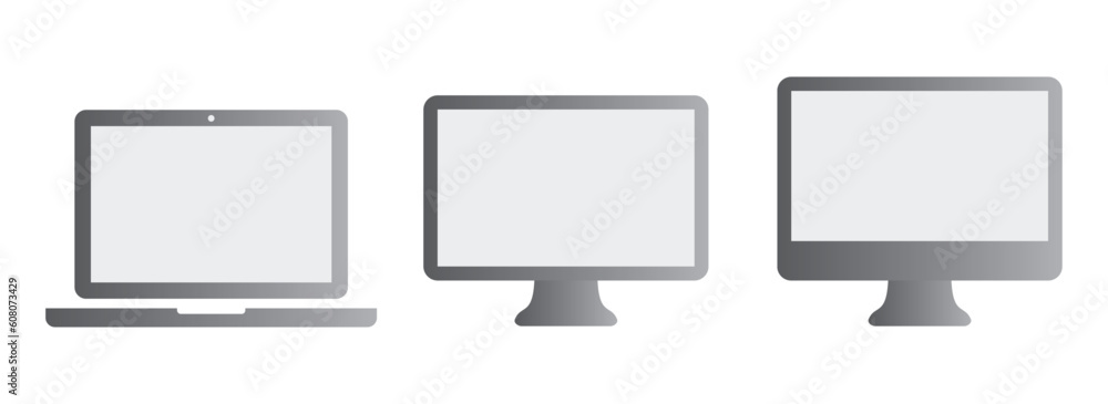 Personal Computer, Dekstop, Laptop, Screen Sets Vector Design. Dekstop Icon Set Vector Illustration Personal Computer, Dekstop, Laptop, Screen Sets Vector Design. Dekstop Icon Set Vector Illustration