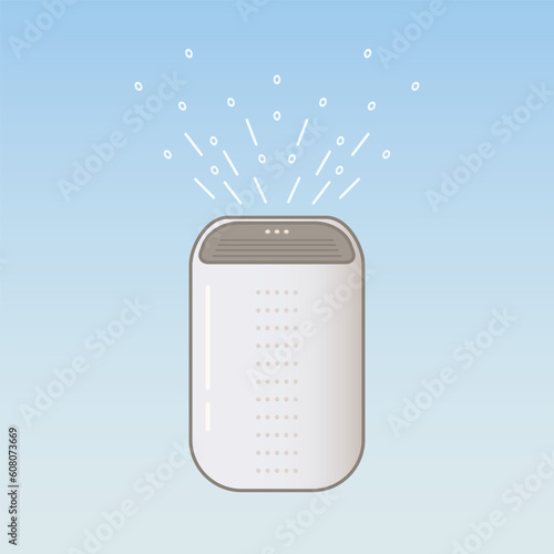 summer heat dehumidifier humidifier illustration