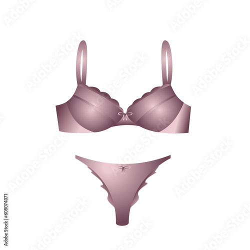 Vector realistic illustration of women's sexy lingerie