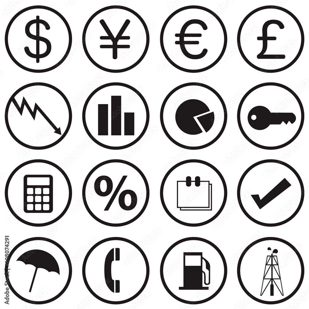 vector collection of finance icons vector collection of finance icons