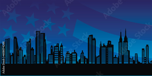 vector cityscape of new york