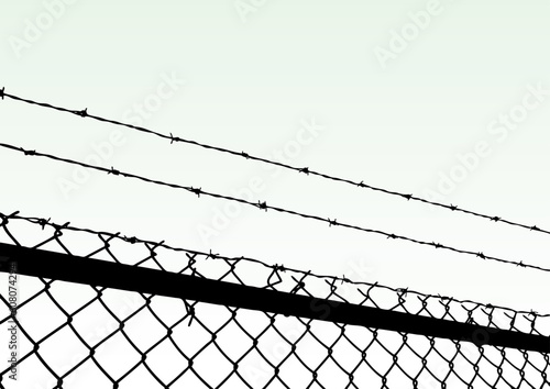 vector illustration of a barbed wire