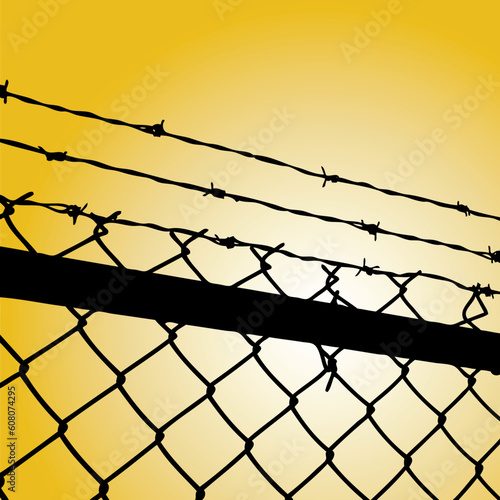 vector illustration of a barbed wire