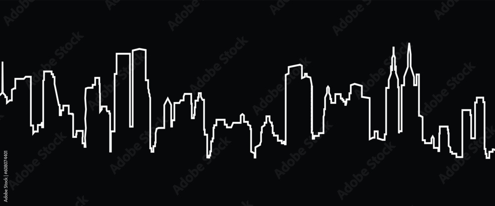 Fototapeta premium vector cityscape of new york
