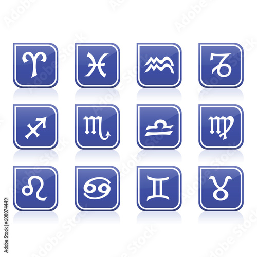 vector set of zodiac symbols