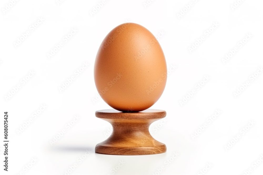 Portrait chicken eggs on the stand isolated on white AI Generative Portrait chicken eggs on the stand isolated on white AI Generative