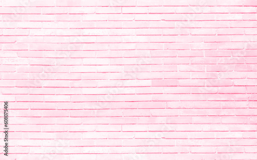 Vector seamless pattern with hand drawn pastel pink brick wall texture. Beige vintage wallpaper. Blank for deisgn