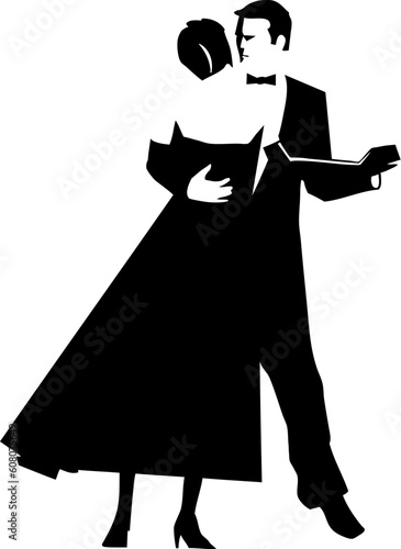 Elegant couple dancing.