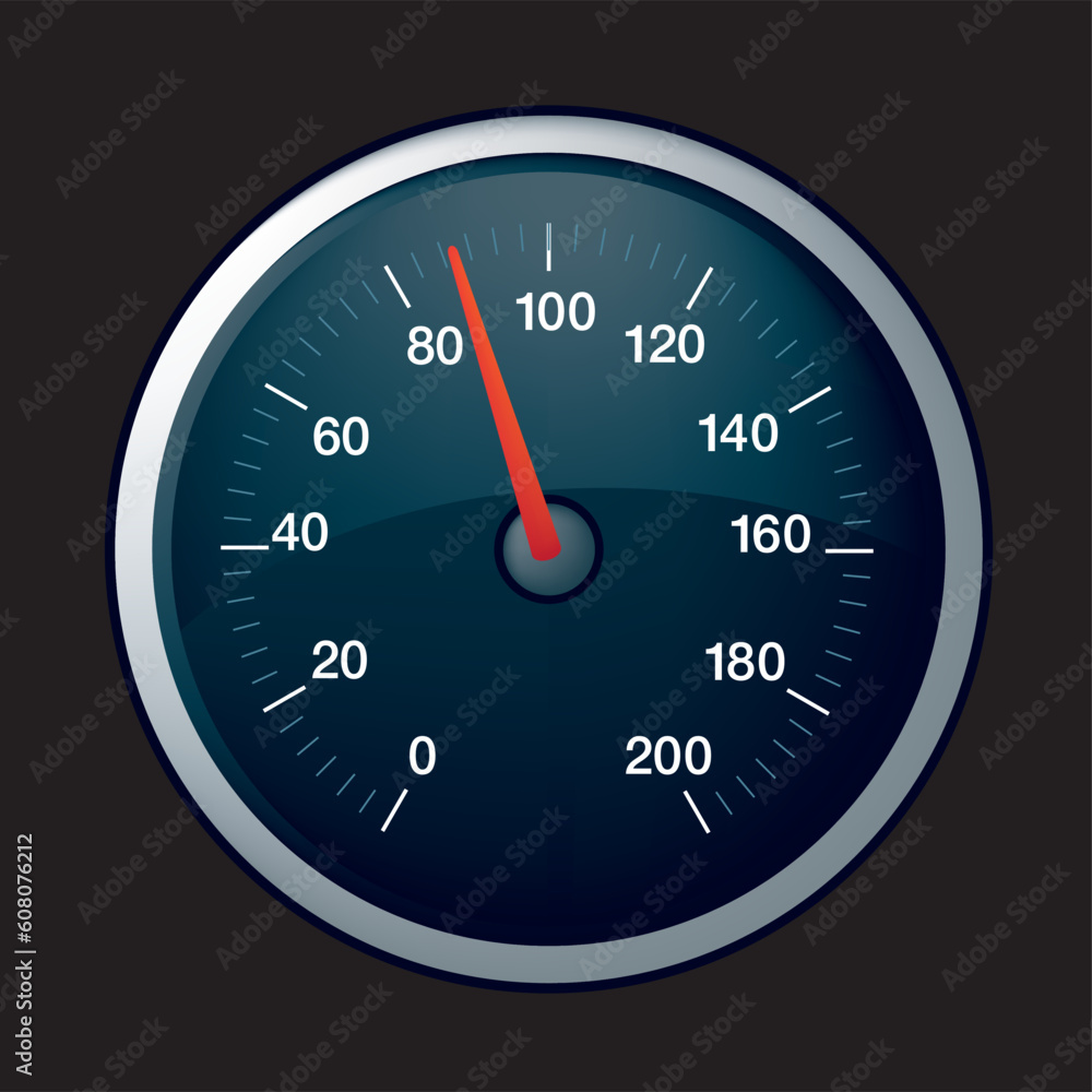 illustration of a black speedometer on black background illustration of a black speedometer on black background