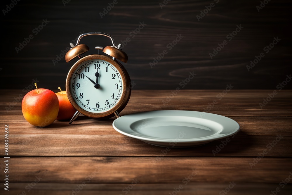 Naklejka premium alarm clock on table