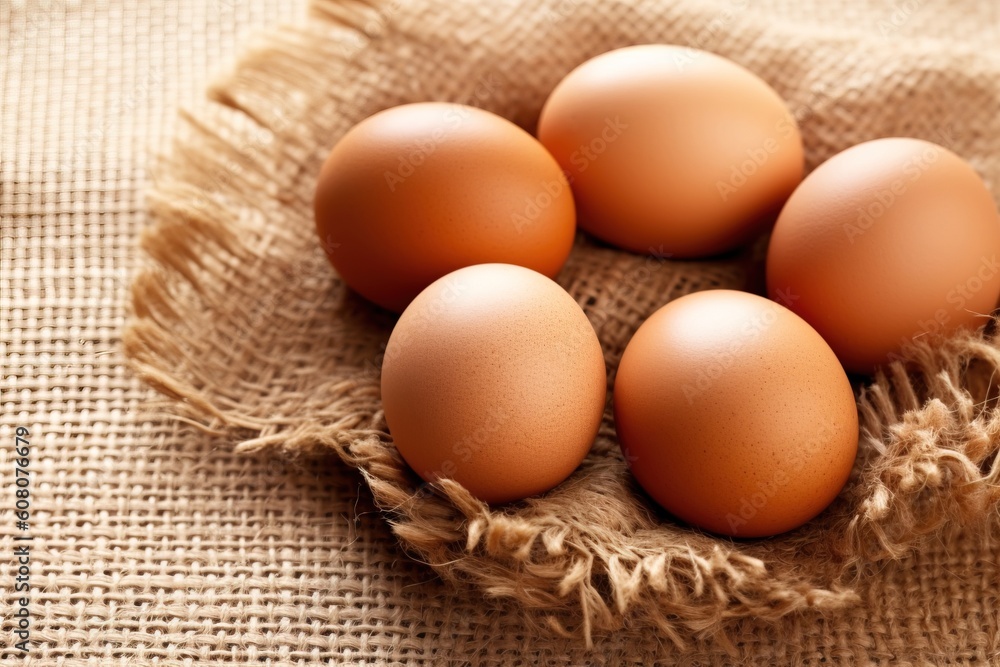 Portrait eggs on the wooden table AI Generative Portrait eggs on the wooden table AI Generative