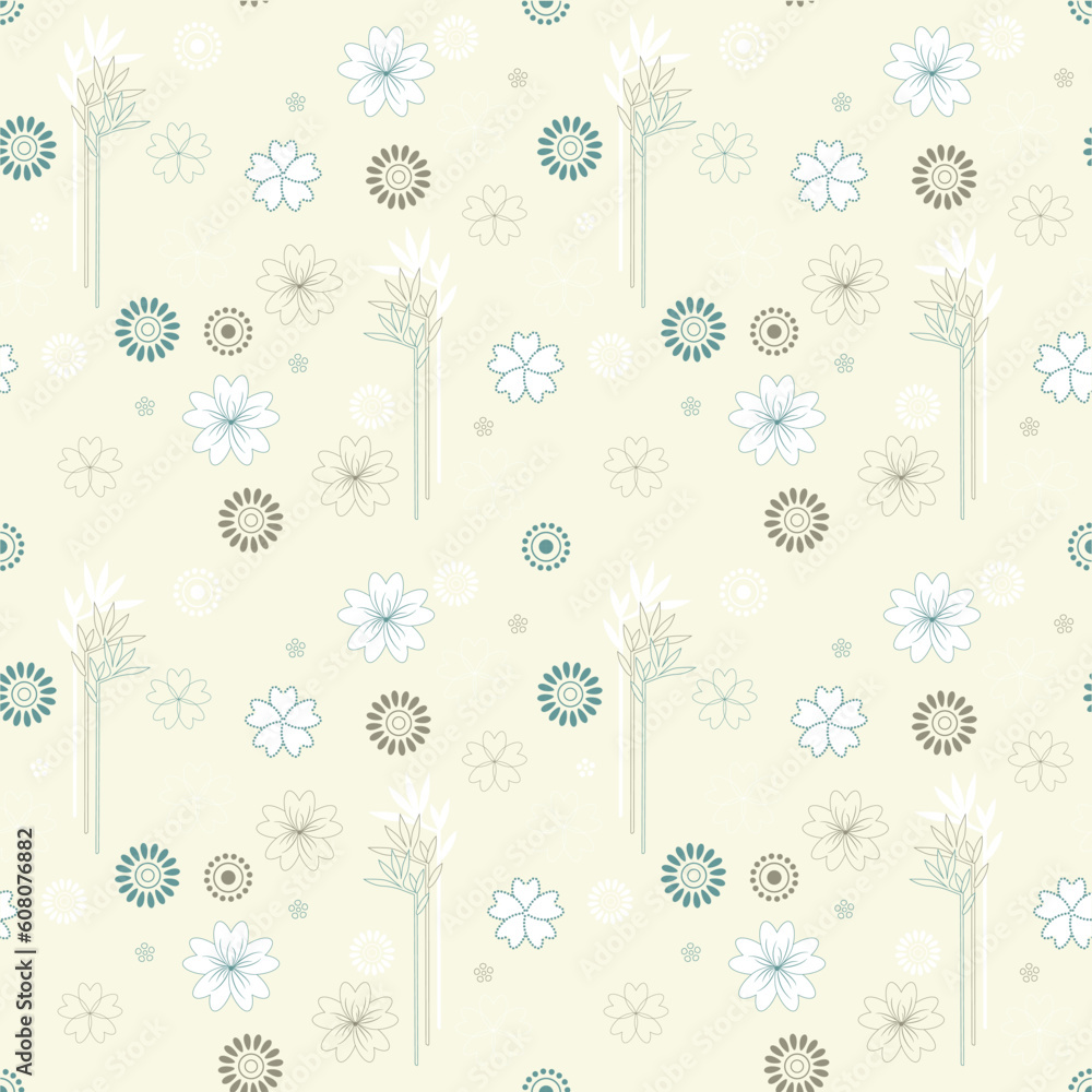 vector seamless background with branches in eastern style vector seamless background with branches in eastern style