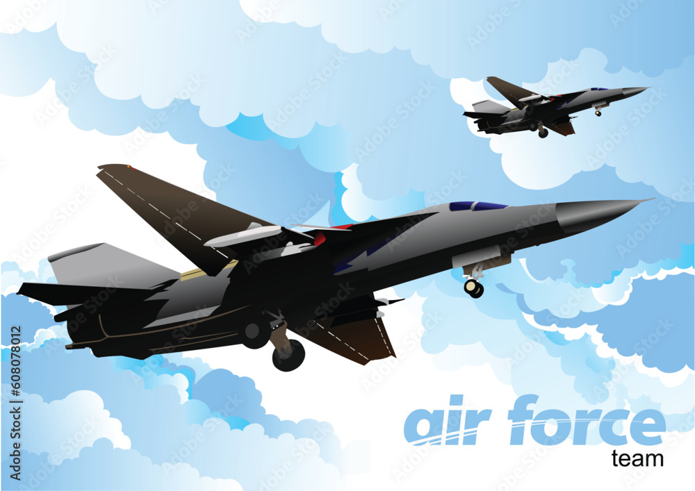 Air force team. Vector illustration Air force team. Vector illustration