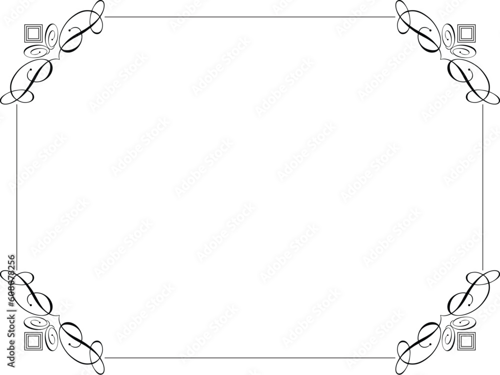 Decorative border on a white background Decorative border on a white background