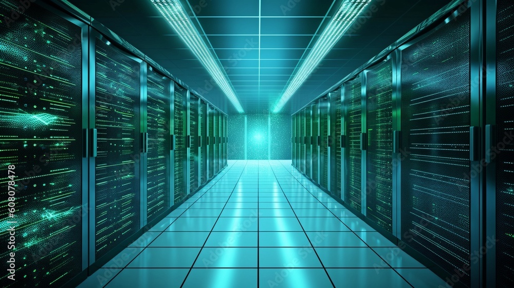 Background of a data center, hosting of digital content. GENERATE AI Background of a data center, hosting of digital content. GENERATE AI