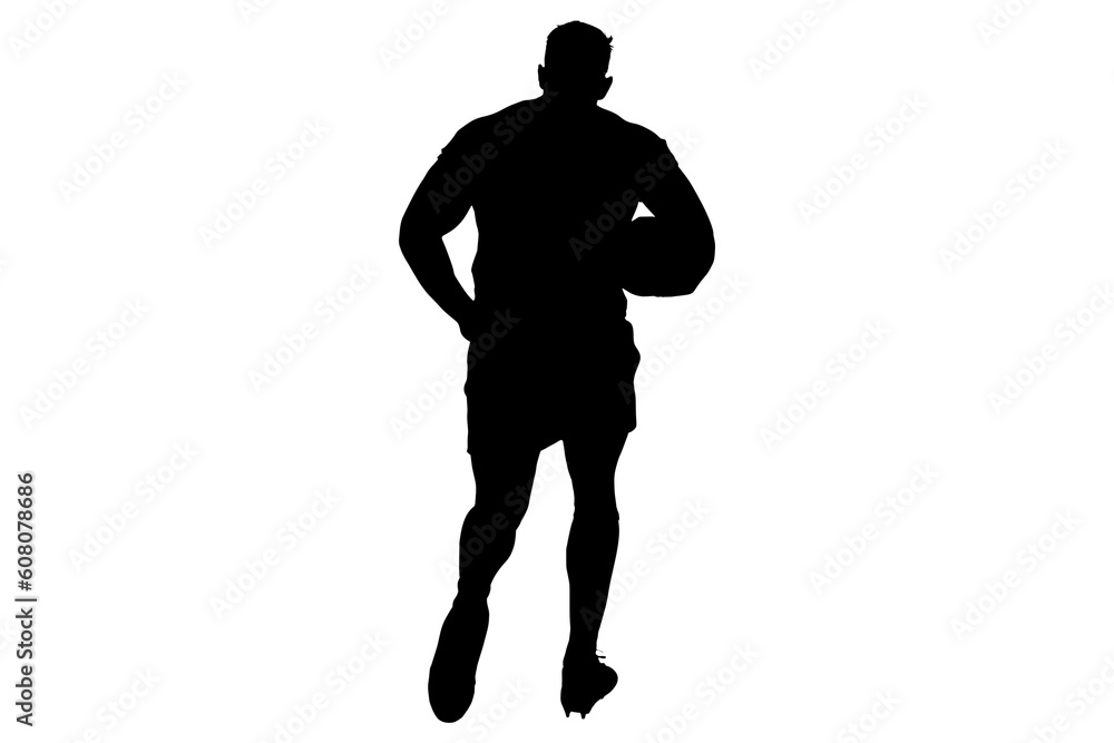 Digital png silhouette image of male football player on transparent background Digital png silhouette image of male football player on transparent background
