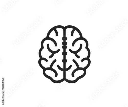 Brain logo illustration mind logotype vector image