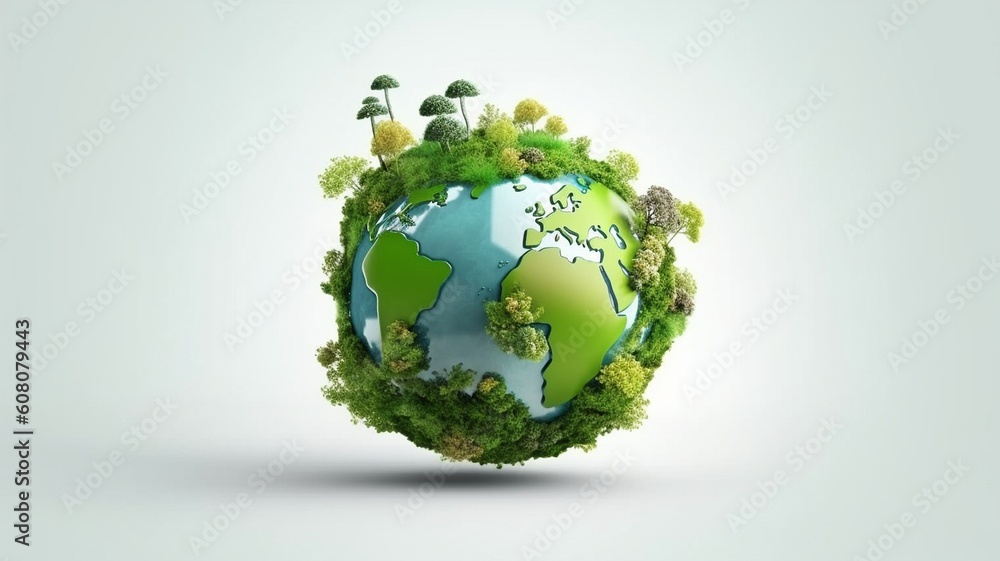 World environment day theme on a white backdrop. GENERATE AI World environment day theme on a white backdrop. GENERATE AI