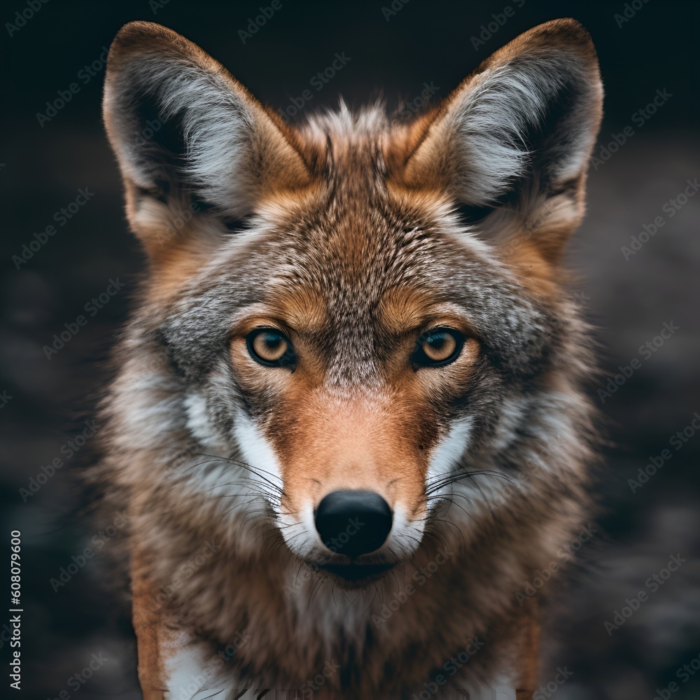 portrait of a coyote
